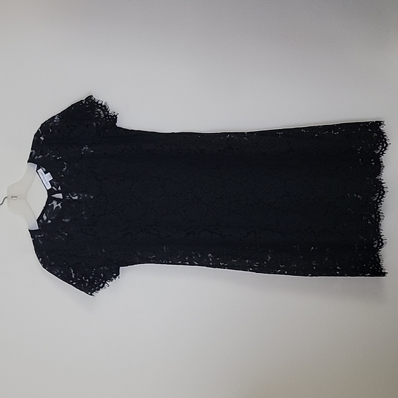 Reynah Black Lace Short Sleeve Dress 4 - Picture 1 of 11